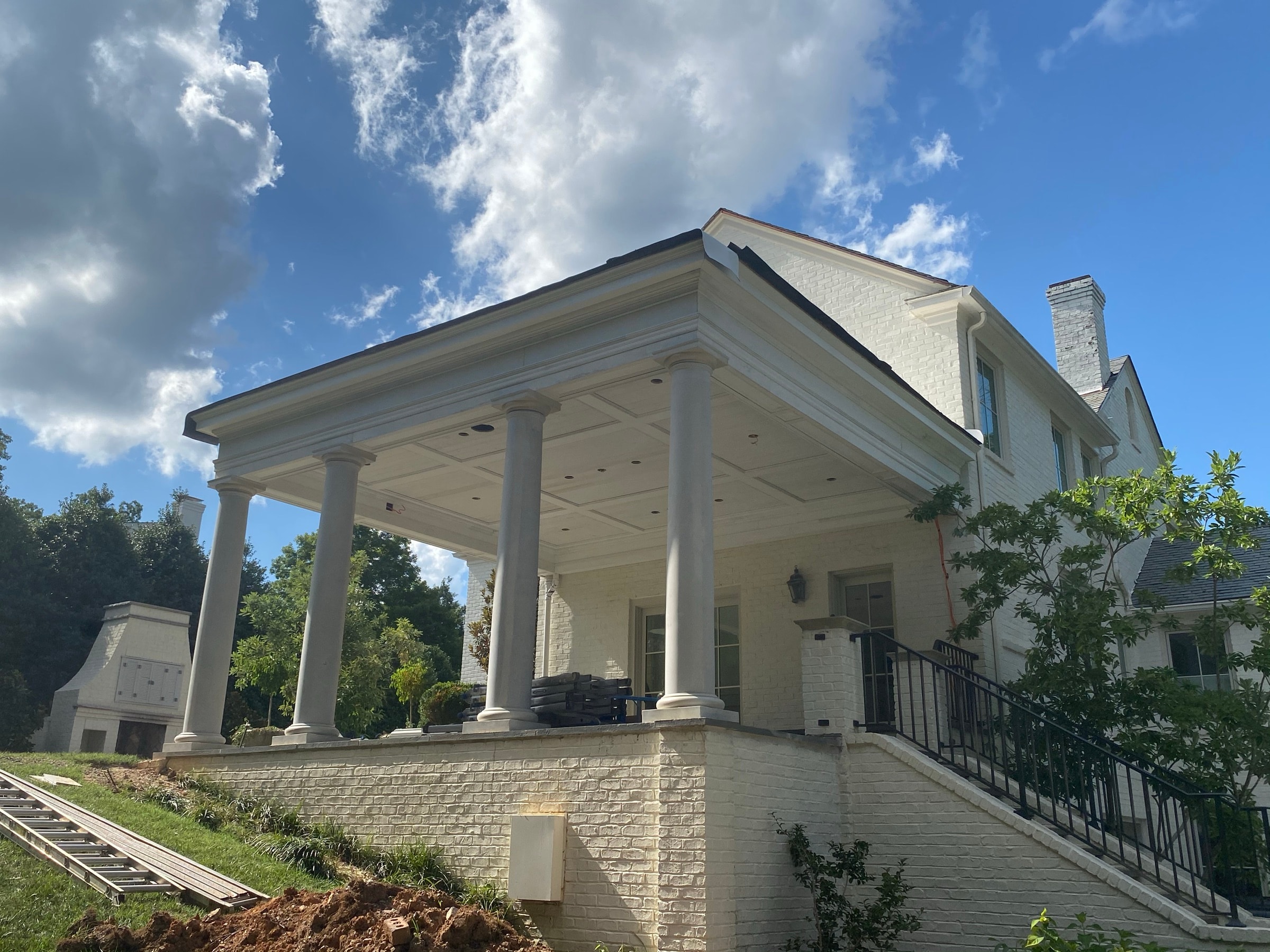 East Tennessee custom home with a columned covered porch